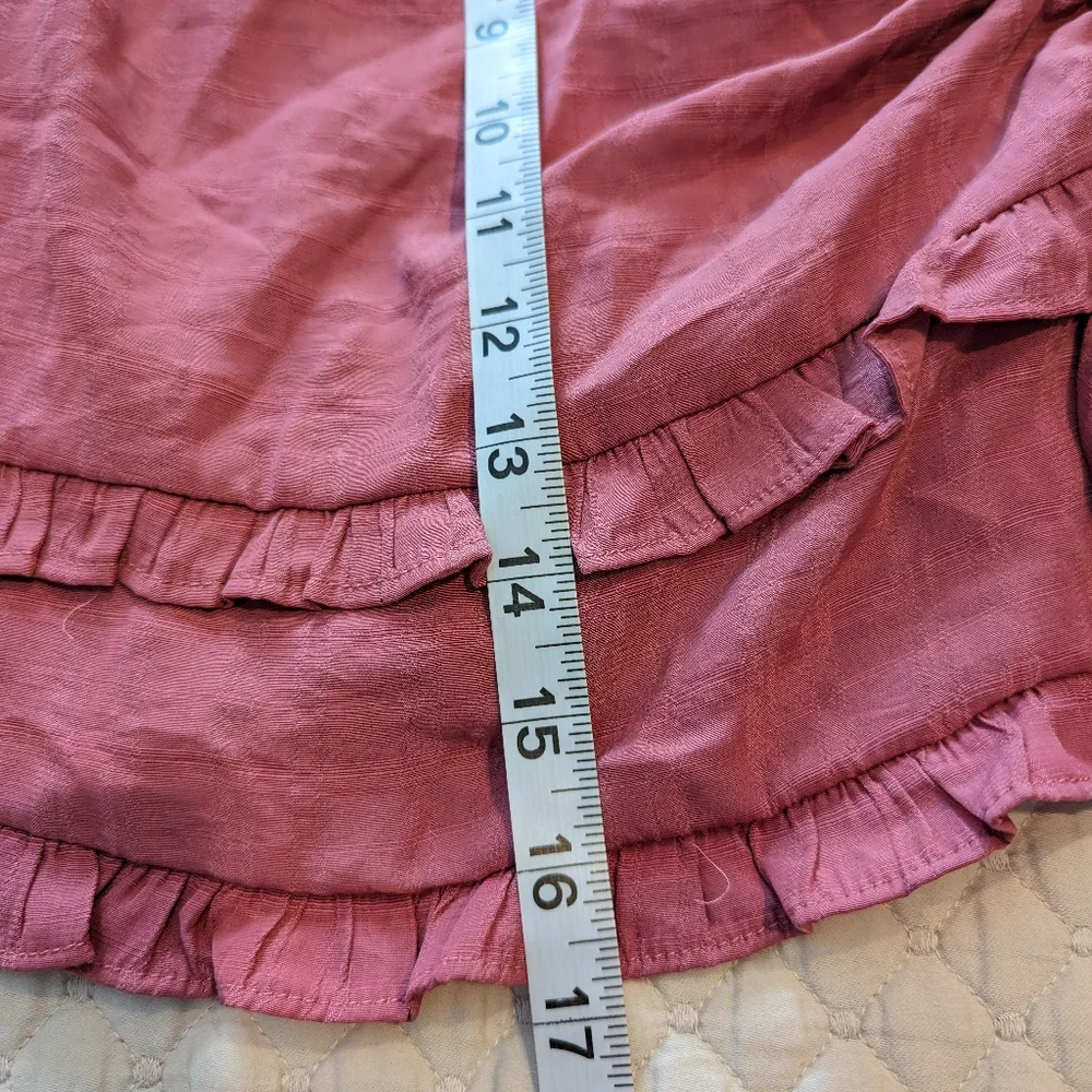 LULU'S Details‎ Pink Drawstring Ruched Mini Skirt Small